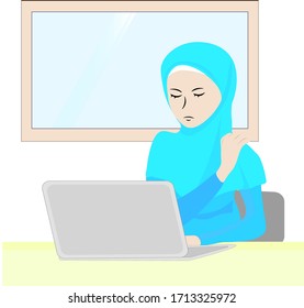 female workers seem to be depressed and tired at work