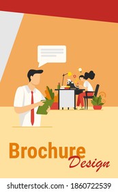 Female writer typing new text for editor. Article, book, idea flat vector illustration. Typography and work concept for banner, website design or landing web page