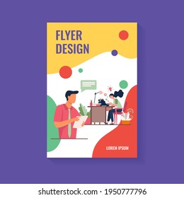 Female writer typing new text for editor. Article, book, idea flat vector illustration. Typography and work concept for banner, website design or landing web page