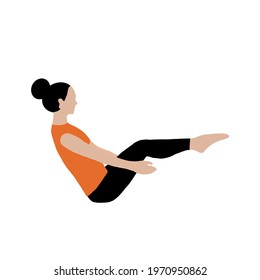Female yoga workout vector design