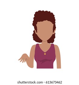 female young faceless avatar