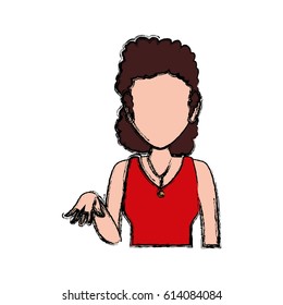 female young faceless avatar
