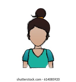 female young faceless avatar