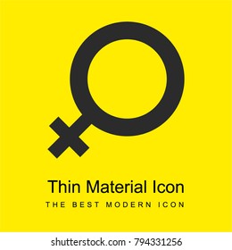 Femenine bright yellow material minimal icon or logo design