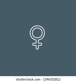 Femenine vector icon. Femenine concept stroke symbol design. Thin graphic elements vector illustration, outline pattern for your web site design, logo, UI. EPS 10.