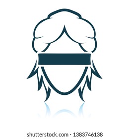 Femida head icon. Shadow reflection design. Vector illustration.