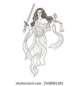 Femida - lady justice. Themis goddess of justice.