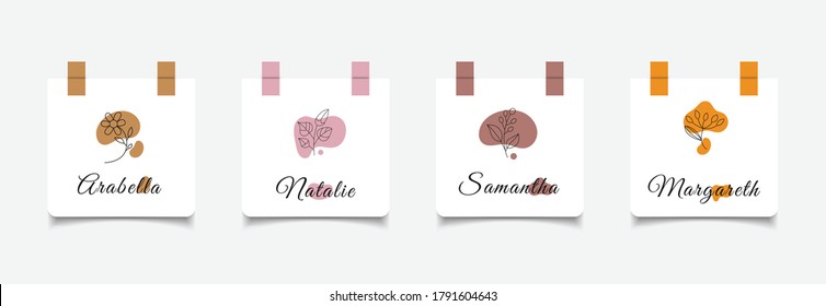plantilla de logotipo feminista.estilo dibujado a mano.ilustración vectorial
