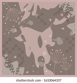 feminine abstract pattern for scarf design