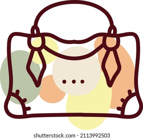 Feminine bag, illustration, vector on a white background.