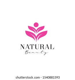 Feminine Beauty and health Human Logo vector design template illustration