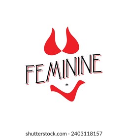 Feminine bikini clothing fashion logo design vector