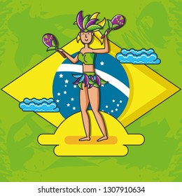 feminine brazilian dancer character