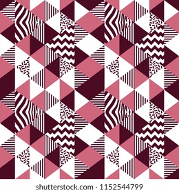 Feminine colorful geometric seamless pattern