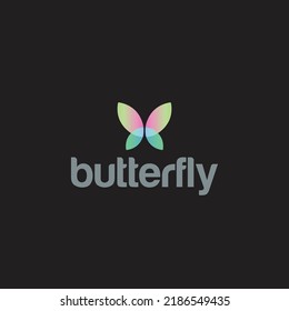 Feminine concept Butterflly Beauty logo wings - Beauty Industry, Salon, Cosmetic labeling, Beauty Boutique. Corporate identity template. Femininity, beauty, freedom concept