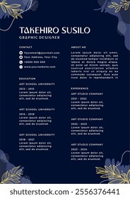 Feminine CV resume template design