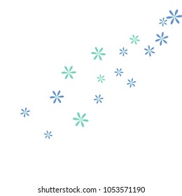 Feminine Floral Pattern with Simple Small Flowers for Greeting Card or Poster. Naive Daisy Flowers in Primitive Style. Vector Background for Spring or Summer Design.
