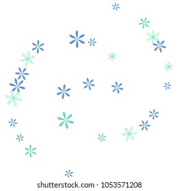 Feminine Floral Pattern with Simple Small Flowers for Greeting Card or Poster. Naive Daisy Flowers in Primitive Style. Vector Background for Spring or Summer Design.
