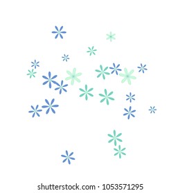 Feminine Floral Pattern with Simple Small Flowers for Greeting Card or Poster. Naive Daisy Flowers in Primitive Style. Vector Background for Spring or Summer Design.
