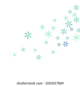 Feminine Floral Pattern with Simple Small Flowers for Greeting Card or Poster. Naive Daisy Flowers in Primitive Style. Vector Background for Spring or Summer Design.
