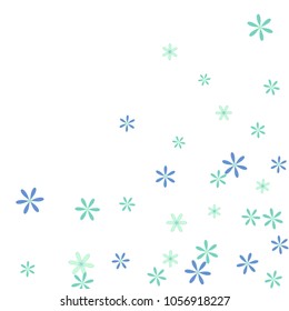 Feminine Floral Pattern with Simple Small Flowers for Greeting Card or Poster. Naive Daisy Flowers in Primitive Style. Vector Background for Spring or Summer Design.
