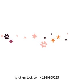 Feminine Floral Pattern with Simple Small Flowers for Greeting Card or Poster. Naive Daisy Flowers in Primitive Style. Vector Background for Spring or Summer Design.
