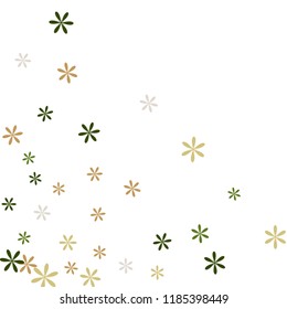 Feminine Floral Pattern with Simple Small Flowers for Greeting Card or Poster. Naive Daisy Flowers in Primitive Style. Vector Background for Spring or Summer Design.
