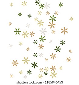Feminine Floral Pattern with Simple Small Flowers for Greeting Card or Poster. Naive Daisy Flowers in Primitive Style. Vector Background for Spring or Summer Design.
