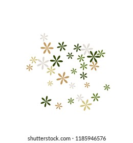 Feminine Floral Pattern with Simple Small Flowers for Greeting Card or Poster. Naive Daisy Flowers in Primitive Style. Vector Background for Spring or Summer Design.
