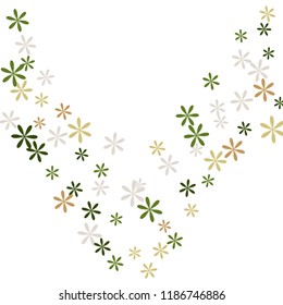 Feminine Floral Pattern with Simple Small Flowers for Greeting Card or Poster. Naive Daisy Flowers in Primitive Style. Vector Background for Spring or Summer Design.
