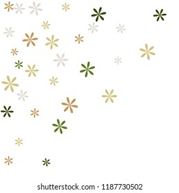 Feminine Floral Pattern with Simple Small Flowers for Greeting Card or Poster. Naive Daisy Flowers in Primitive Style. Vector Background for Spring or Summer Design.
