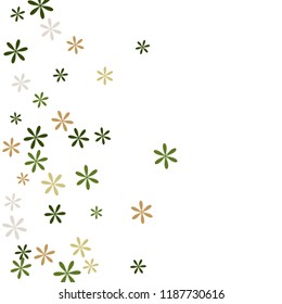 Feminine Floral Pattern with Simple Small Flowers for Greeting Card or Poster. Naive Daisy Flowers in Primitive Style. Vector Background for Spring or Summer Design.
