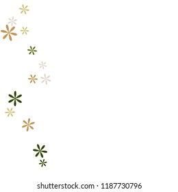 Feminine Floral Pattern with Simple Small Flowers for Greeting Card or Poster. Naive Daisy Flowers in Primitive Style. Vector Background for Spring or Summer Design.

