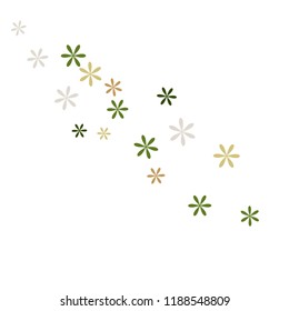 Feminine Floral Pattern with Simple Small Flowers for Greeting Card or Poster. Naive Daisy Flowers in Primitive Style. Vector Background for Spring or Summer Design.
