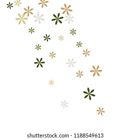 Feminine Floral Pattern with Simple Small Flowers for Greeting Card or Poster. Naive Daisy Flowers in Primitive Style. Vector Background for Spring or Summer Design.
