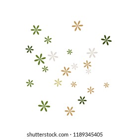 Feminine Floral Pattern with Simple Small Flowers for Greeting Card or Poster. Naive Daisy Flowers in Primitive Style. Vector Background for Spring or Summer Design.
