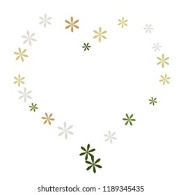 Feminine Floral Pattern with Simple Small Flowers for Greeting Card or Poster. Naive Daisy Flowers in Primitive Style. Vector Background for Spring or Summer Design.
