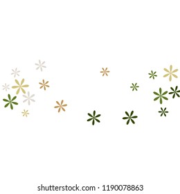 Feminine Floral Pattern with Simple Small Flowers for Greeting Card or Poster. Naive Daisy Flowers in Primitive Style. Vector Background for Spring or Summer Design.
