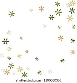 Feminine Floral Pattern with Simple Small Flowers for Greeting Card or Poster. Naive Daisy Flowers in Primitive Style. Vector Background for Spring or Summer Design.
