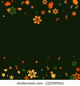 Feminine Floral Pattern with Simple Small Flowers for Greeting Card or Poster. Naive Daisy Flowers in Primitive Style. Vector Background for Spring or Summer Design.
