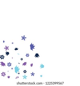 Feminine Floral Pattern with Simple Small Flowers for Greeting Card or Poster. Naive Daisy Flowers in Primitive Style. Vector Background for Spring or Summer Design.
