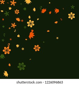 Feminine Floral Pattern with Simple Small Flowers for Greeting Card or Poster. Naive Daisy Flowers in Primitive Style. Vector Background for Spring or Summer Design.

