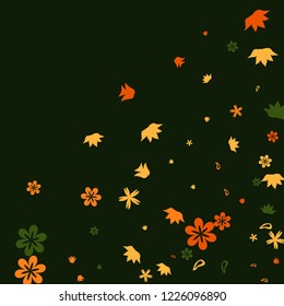Feminine Floral Pattern with Simple Small Flowers for Greeting Card or Poster. Naive Daisy Flowers in Primitive Style. Vector Background for Spring or Summer Design.
