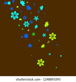Feminine Floral Pattern with Simple Small Flowers for Greeting Card or Poster. Naive Daisy Flowers in Primitive Style. Vector Background for Spring or Summer Design.
