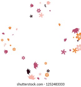 Feminine Floral Pattern with Simple Small Flowers for Greeting Card or Poster. Naive Daisy Flowers in Primitive Style. Vector Background for Spring or Summer Design.
