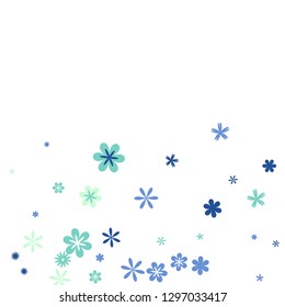 Feminine Floral Pattern with Simple Small Flowers for Greeting Card or Poster. Naive Daisy Flowers in Primitive Style. Vector Background for Spring or Summer Design.
