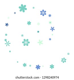 Feminine Floral Pattern with Simple Small Flowers for Greeting Card or Poster. Naive Daisy Flowers in Primitive Style. Vector Background for Spring or Summer Design.

