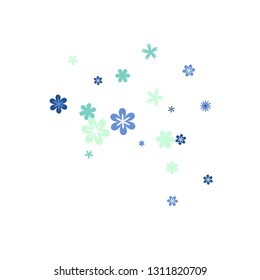 Feminine Floral Pattern with Simple Small Flowers for Greeting Card or Poster. Naive Daisy Flowers in Primitive Style. Vector Background for Spring or Summer Design.
