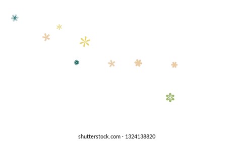 Feminine Floral Pattern with Simple Small Flowers for Greeting Card or Poster. Naive Daisy Flowers in Primitive Style. Vector Background for Spring or Summer Design.
