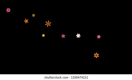 Feminine Floral Pattern with Simple Small Flowers for Greeting Card or Poster. Naive Daisy Flowers in Primitive Style. Vector Background for Spring or Summer Design.
